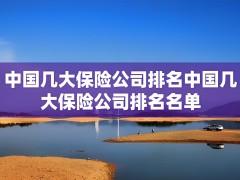 保險十大品牌排行榜前十名有哪些公司