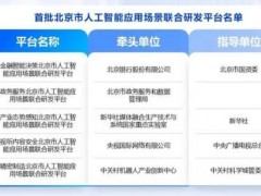 北京發布應用場景聯合研發平臺促進AI應用上線