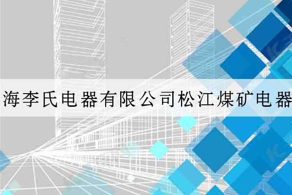 上海李氏電器有限公司松江煤礦電器廠